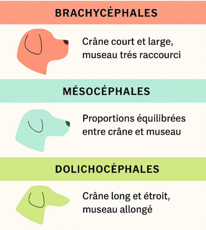 Figure 5 : Classification des chiens en fonction de la forme du crâne